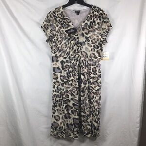 Relativity Animal Print Hot Spot Mesh Polyester Mini Dress Size S NEW With Tags